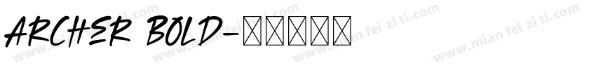 archer bold字体转换